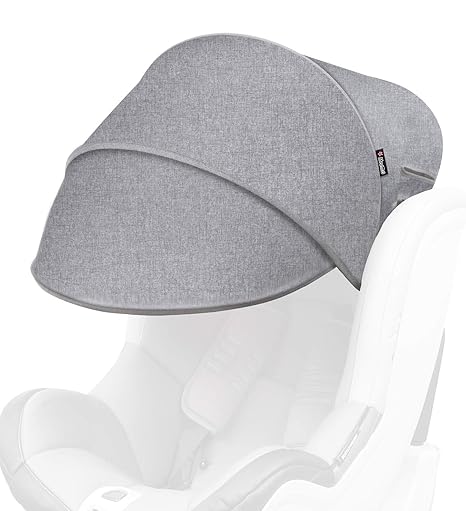 Manito Sun Shade Extender/Auxiliary Canopy for Car Seat (Black Grey)