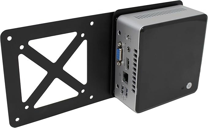 HumanCentric Mounting Bracket Compatible with Intel NUC, VESA Monitor Arm Extension Plate for NUC Mini PC Computer, 75x75mm and 100x100mm Patterns, Does not fit Hades and Skull Canyon NUC