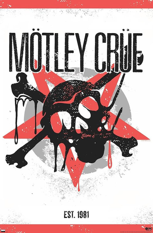 Trends International Motley Crue - Skull Wall Poster, 34L x 22.4W, Unframed Version