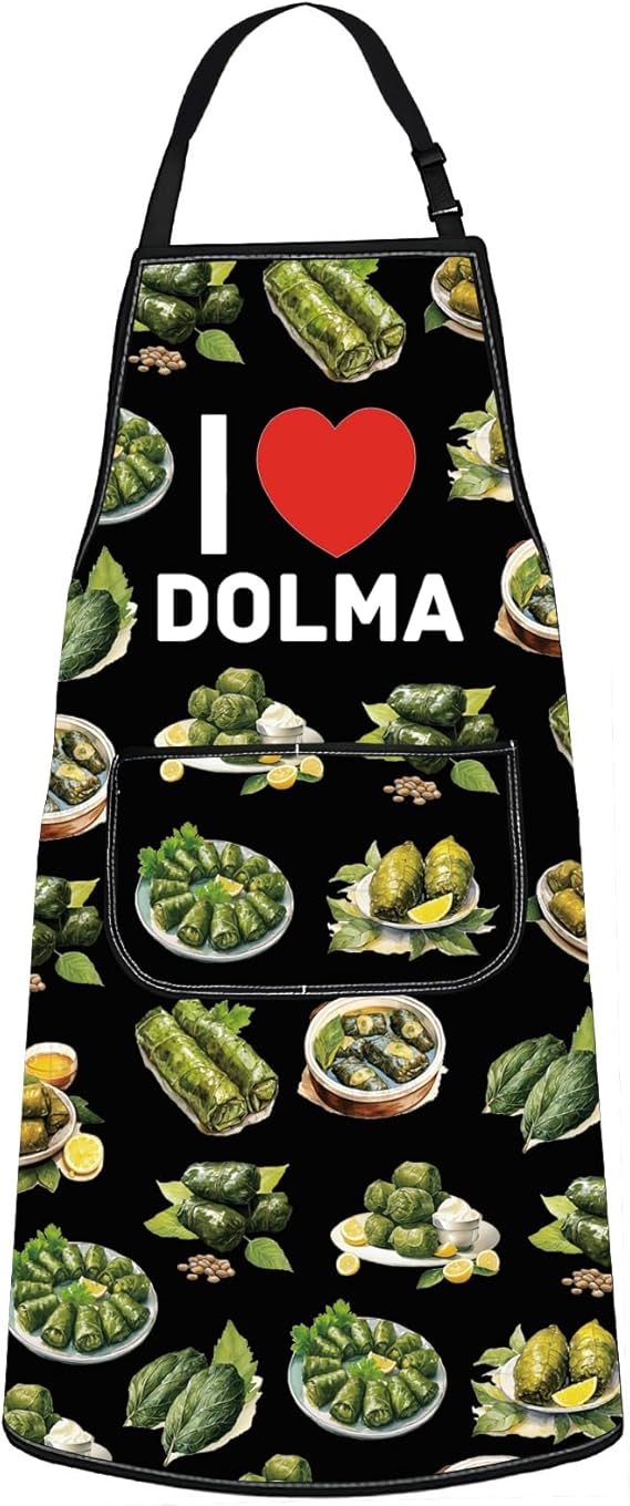 G2TUP Dolma Kitchen Aprons Dolmas Lover Gifts Greek Dolmades Apron Mediterranean Cooking Apron