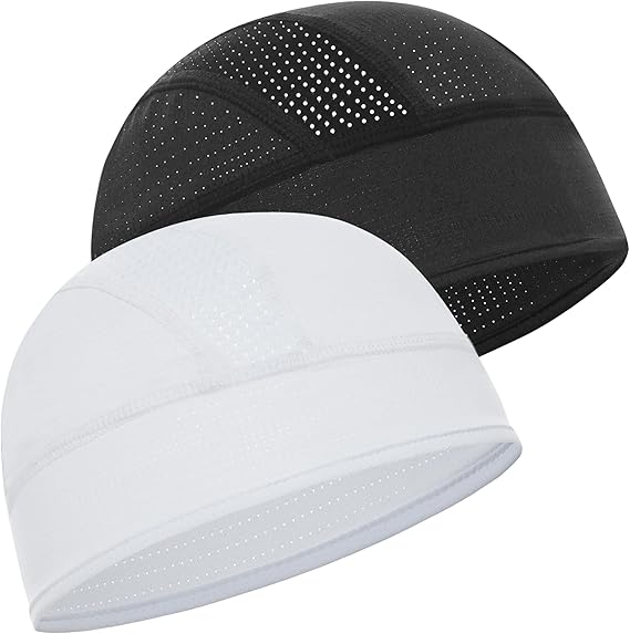 vidsel Skull Cap Cooling Helmet Liner Beanie Breathable Mesh Sweat Wicking Cycling Running Hat for Men Women