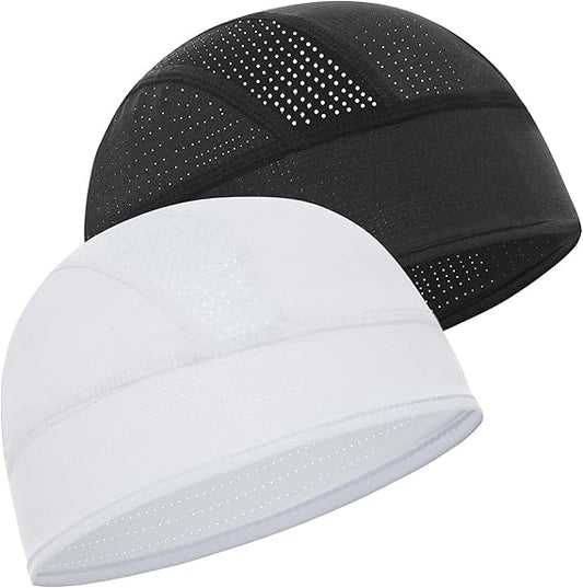 vidsel Skull Cap Cooling Helmet Liner Beanie Breathable Mesh Sweat Wicking Cycling Running Hat for Men Women