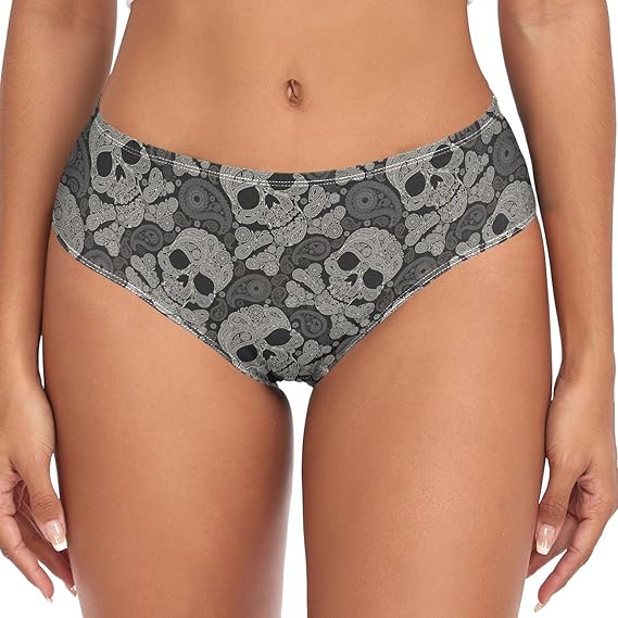 Women's Chic Floral Pattern Girls Underwear Soft Breathable High Waist Brief Stretchy Bikini Panties