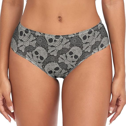 Women's Chic Floral Pattern Girls Underwear Soft Breathable High Waist Brief Stretchy Bikini Panties