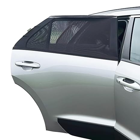 Dreambaby Fit-Over Baby Car Window Sun Shade – Stretchable Sunshade & Mesh Screen for Side Windows - UV Protection- Camping Essentials