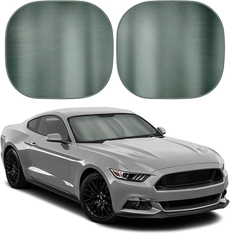 BDK 2PC Charcoal Gray Car Windshield Sun Shade – Sun Visor & Sunshade for Car Windshield – UV Rays Interior Protection - Easy Setup & Keeps Your Vehicle Cool – SUV & Truck Accessories - 31.75 x 28.75