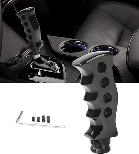 Zlirfy Car Gear Shift Knob,Automatic Shift Knob,Car Accessories,Car Grip Knife Handle Gear with Screws and Spanner,Replacement for Manual Vehicle (Black)
