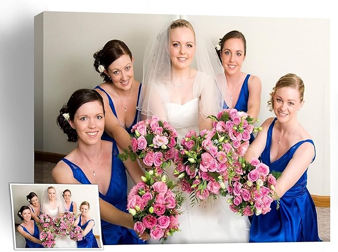 Your Image Turn Into Canvas Art Print - Photo to Canvas Custom Prints - Personalized Wall Art Pictures for Bedroom, Office and living room with frame (8"W x 10"H x 0.5"D)