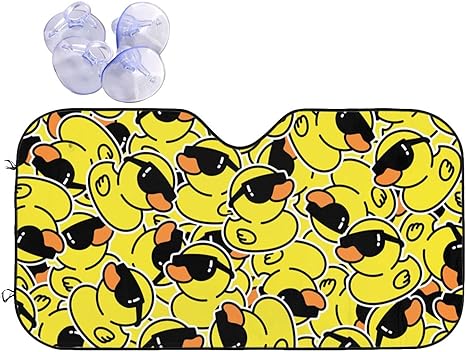 Duck Car Windshield Sunshade Front Window Sun Visor Protector Foldable Shield Cover for Truck SUV