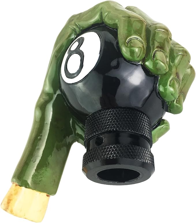 Arenbel Gear Shift Knob Clawing 8 Ball Style Shifter Handle Replacement Fit Most Manual Auto Cars, Green