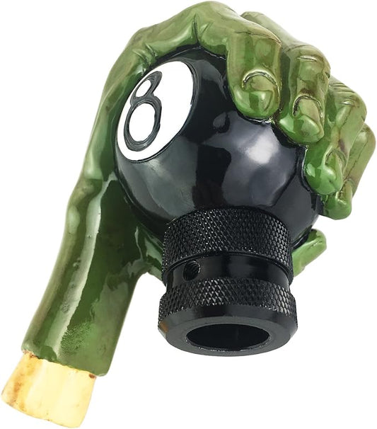 Arenbel Gear Shift Knob Clawing 8 Ball Style Shifter Handle Replacement Fit Most Manual Auto Cars, Green