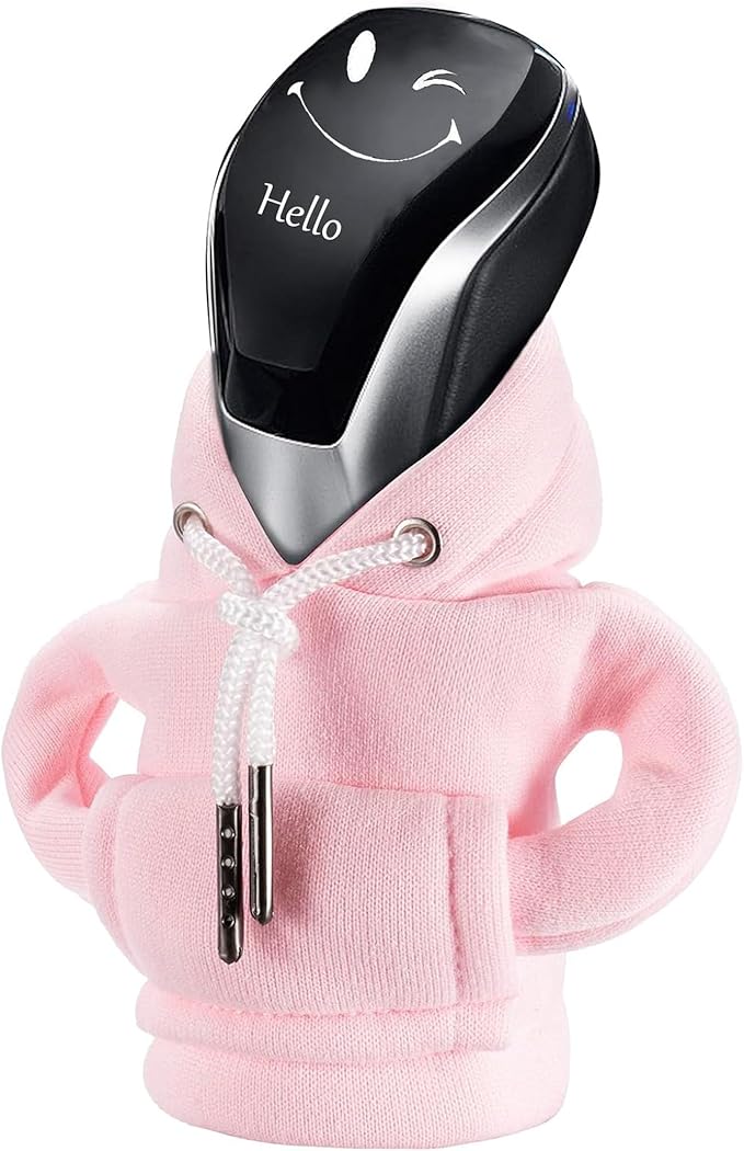 Shift Knob Hoodie - Mini Car Shifter Cover, Automotive Decor - Pink