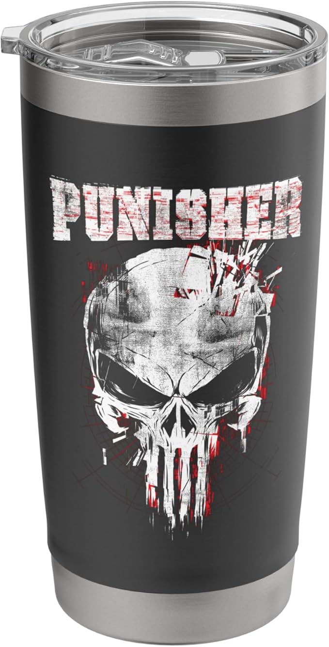 Marvel The Punisher Skull and Logo Stainless Steel Insulated Tumbler