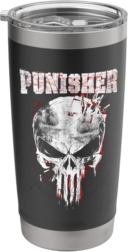 Marvel The Punisher Skull and Logo Stainless Steel Insulated Tumbler