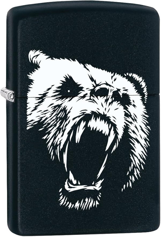 Zippo Lighter: Grizzly Bear - Black Matte 78276