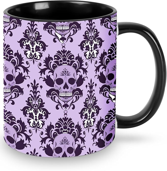 Skull Coffee Mug Funny Novelty Ceramic Tea Cup Dishwasher Microwave Safe 11oz Office And Home Ideal Present for Women Men