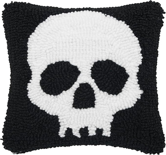 C&F Home Skull Skeleton Hooked Halloween Small Petite Accent Pillow 8" x 8" Spooky Graveyard Smash Cute Cozy Home Living Room Couch Sofa Bed Bedding Decor Decoration 8" x 8" Black