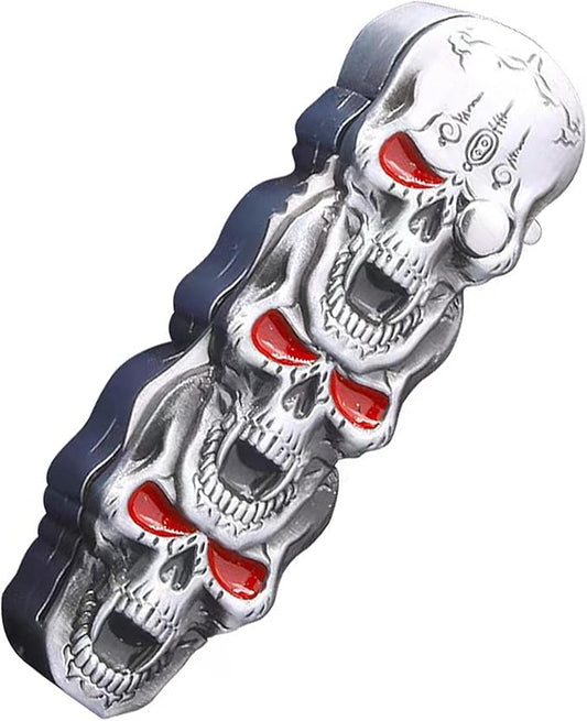 Butane Torch Lighter,Metal Multi-Function Lighter,Windproof Lighter,Eagle Skull Cool Design,Refillable Adjustable,Outdoor Survival Tool,Gifts for Men(No Gas) (Skull)