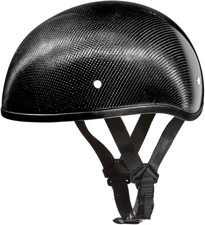 Daytona Helmets Half Skull Cap Motorcycle Helmet DOT Approved [Carbon Fiber] - Sleek Design, Lightweight & Durable, Comfortable Fit, Premium Quality, Meets Safety Standards for a Secure Ride