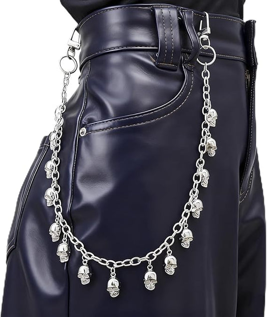 Wallet Pants Keychains Belt Jeans Trouser Star Pendant Biker Chain Punk Hip-Hop Goth Clothing Accessories for Women Men