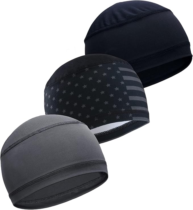 Tough Headwear Skull Cap - Skull Caps for Men - Motorcycle and Bike Helmet Liner - Hard Hat Cooling Hats - No Sweat Head Caps