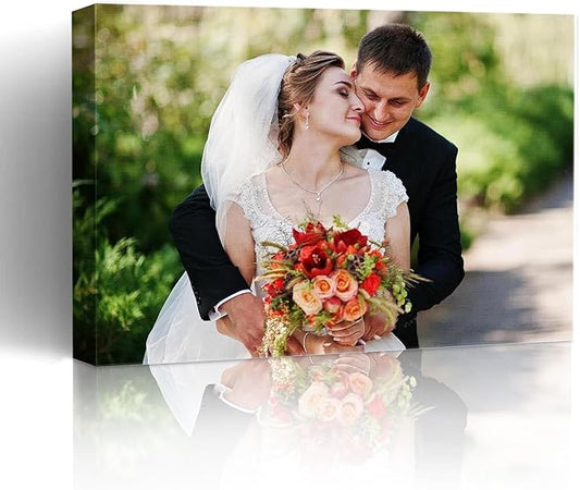 EKSPRINT Custom Canvas Prints with Your Photos - Personalized Pictures for Wall decor, Custom Photo Gifts for Pet Family Baby Lover, Bedroom Living Room, Hotel, Canvas Photo Prints Custom-8"X10"