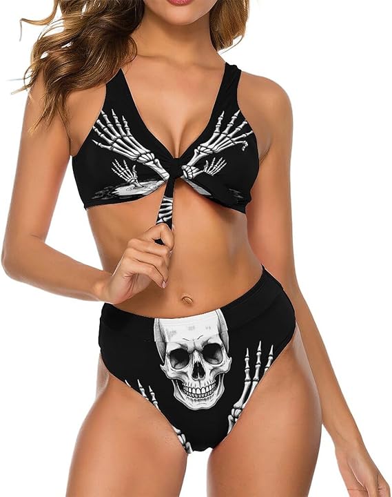 Two-Piece Swimwear, Chic High-Waist Bikini Set with Detachable Bra Pads, Fashion Beach Pool Swimsuit