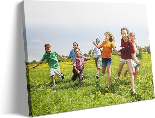 ART Custom Canvas Prints with Your Photos, Customized Picture On Canvas Wall, Personalized Canvas Print Gifts for Family Wedding Baby Pet Christmas Mother's Day Home Decor Gift for Men/Women,8x10in