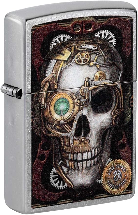 Zippo Lighter: Anne Stokes Steam Punk Skull - Street Chrome 81205