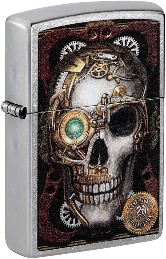 Zippo Lighter: Anne Stokes Steam Punk Skull - Street Chrome 81205