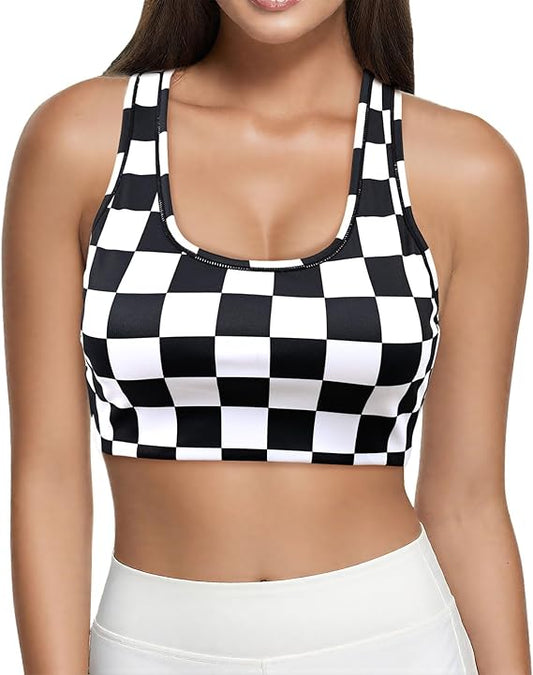 Sports Bra for Women Racerback Workout Bras Padded Crop Tank Top for Yoga Gym Fitness