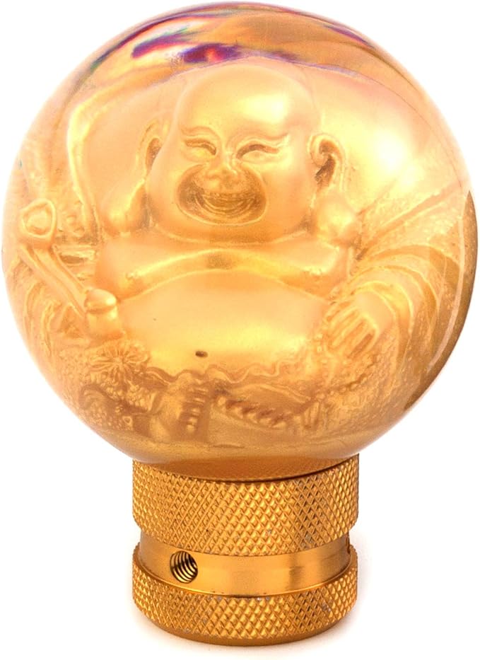 Gear Shifter Knob, Lucky Style MT Car Stick Shift Handle Fit Most Automatic Manual Transmissions, Gold