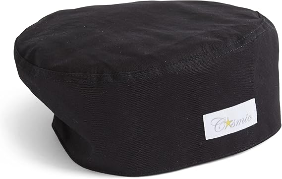 Cosmic Aprons Professional Grade Chef Beanie Hat, 9" to 12" Base, Adjustable Cotton Kitchen Cap for Cooks, Bakers, Baristas