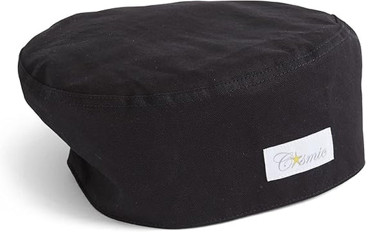 Cosmic Aprons Professional Grade Chef Beanie Hat, 9" to 12" Base, Adjustable Cotton Kitchen Cap for Cooks, Bakers, Baristas