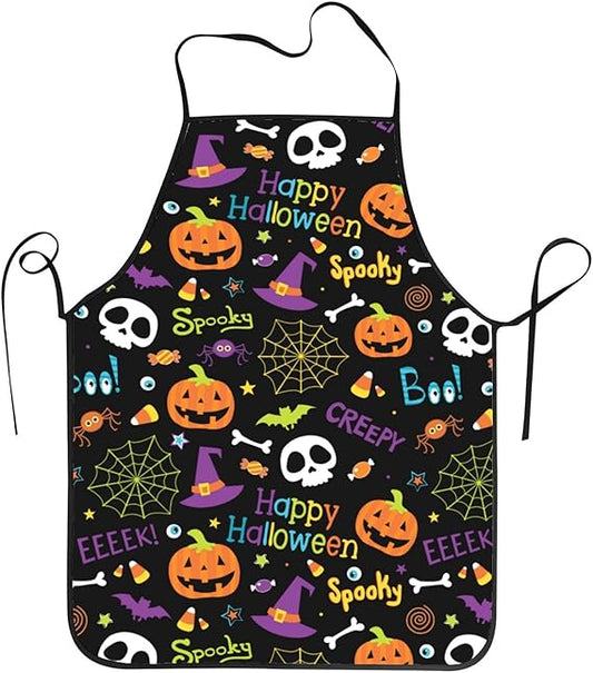 Holiday Celebration Aprons for Halloween Thanksgiving Christmas, Kitchen Cooking Grilling Apron Bib Apron