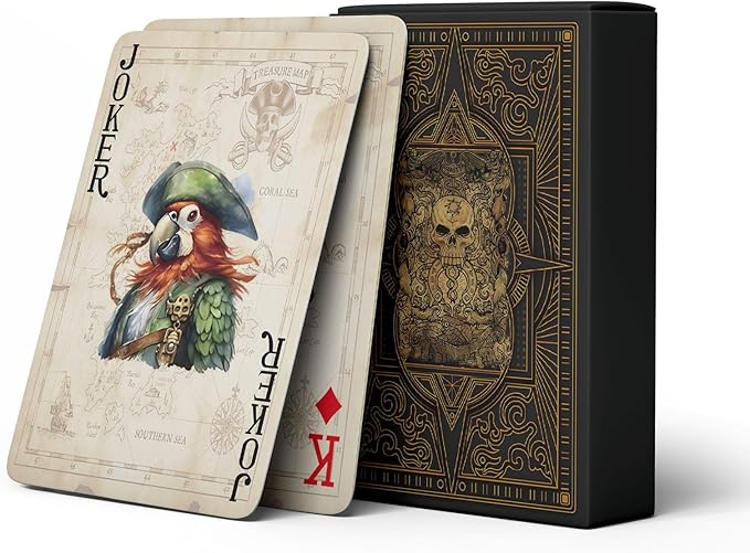 Pirate - Themed Series 1 Playing Cards. Made of 300g Blue - core Paper Deck of Cards, Double - Sided Non - Slip Texture Design. Features High Durability. Makes a Perfect (Classics)
