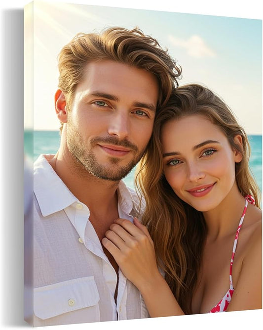 Liferyx Custom Canvas Prints With Your Photos – Personalized Wall Art, Custom Framed Canvas for Wedding, Baby, Pet, Family, Travel, Home Décor 12''x18''