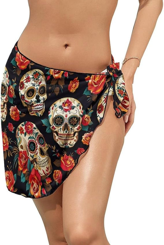 Women's Beach Sarongs Sheer Cover-Ups Bikini Wrap Cover Up Chiffon Beach Sarong for Pool Vacation Party