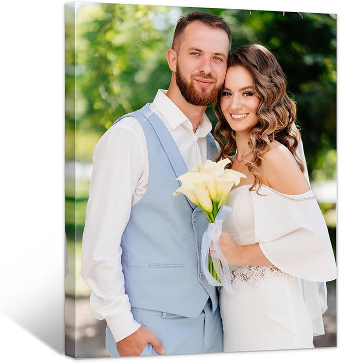Unite Stone Custom Canvas Prints with Your Photos - Turn Your Photos Prints onto Canvas wall art for Bedroom Home Wall Decoration Gifts (8" X 10")