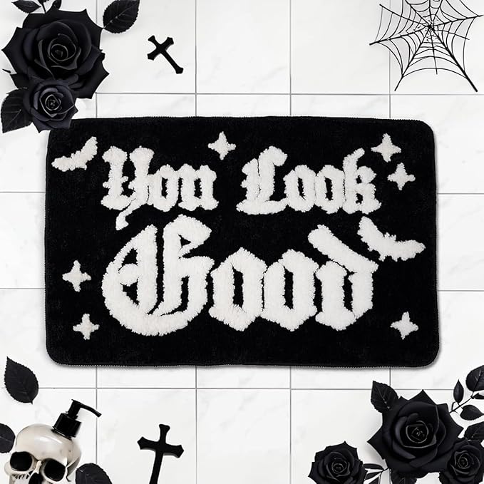 Halloween Rug Your Look Good Gothic Bathroom Rug Halloween Bath Mat Spooky Bathroom Mat Floor Doormats Rugs 17 x 27 Inch for Tub Home Living Room