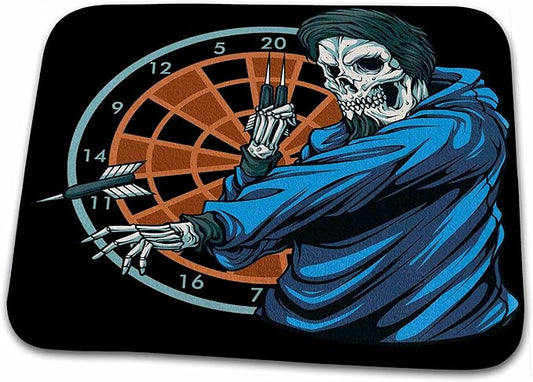 3dRose Horror Skull with Arrow and Dartboard for Darts... - Bathroom Bath Rug Mats (rug-333573-1)