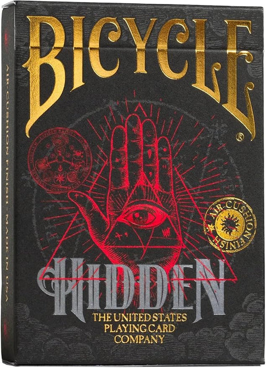 Bicycle Playing Cards Hidden Premium Poker Playing Card Deck with Secret Societies Illustration.