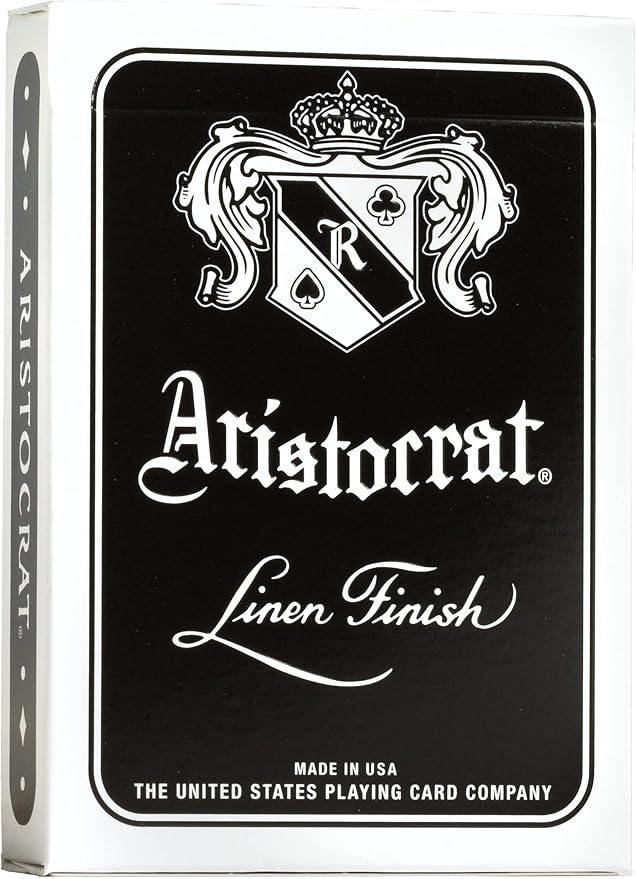 Aristocrat Signature Series Playing Cards Deck, 1 Deck of Black Playing Cards, Thin Crushed, Special Edition