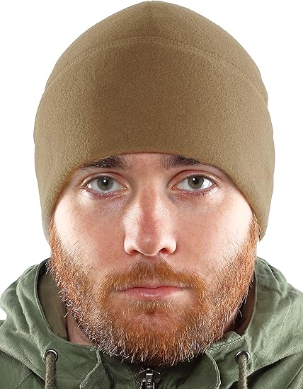 2SBR 2SABERS Fleece Winter Warm Watch Cap - Mens Outdoor Cold Weather Skull Beanie Hat Black
