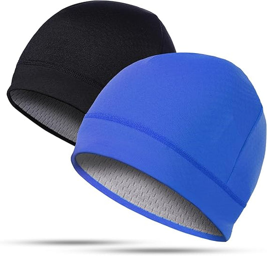 2 Pack Winter Warm Skull Cap for Men,Women Thermal Beanie Fisherman Beanie Cycling Hat Helmet Liner