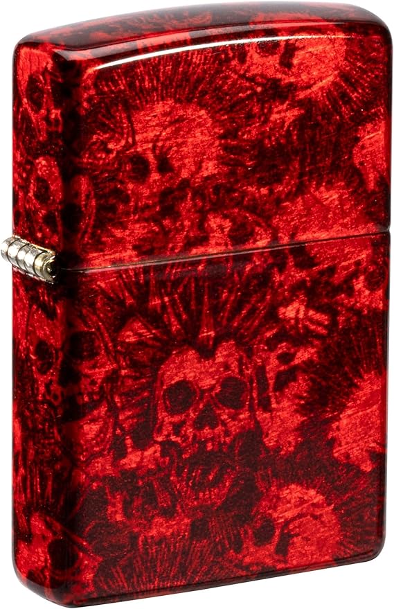 Zippo Lighter: Red Punk Skulls - 540 Fusion 46094