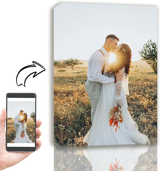 Personalized Custom Canvas Prints (Framed Canvas, 12" x 16") - Custom Canvas Print with Your Photo - Perfect for Home Decor, Gifts & Keepsakes Fast Delivery…