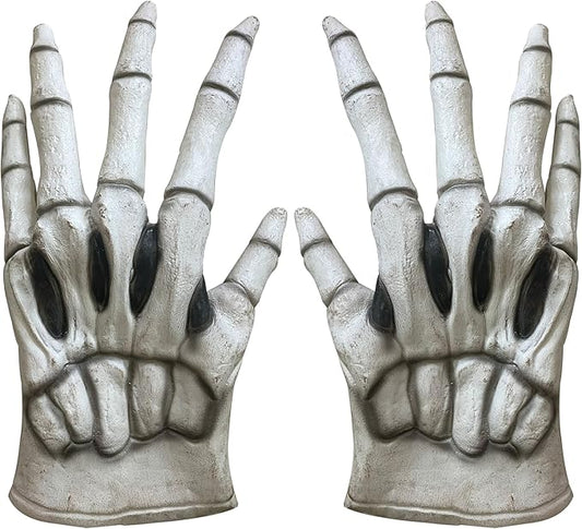 TKYGU Latex Skeleton Gloves – Creepy Bone Hands for Halloween & Cosplay