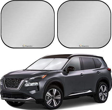 Magnelex Windshield Sun Shade - Reflective Fabric Blocks Sun and Keeps Your Vehicle Cool, Foldable Sun Shield for Car (Universal Fit)