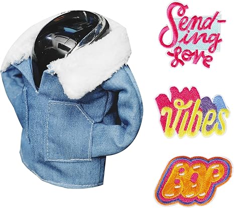 MUYI Shifter Knob Cover 1PC Cute Car Decoration for Gear Shift Jacket Automotive Interior Accessories Classic Decor with 3 Pack Attachable Decals